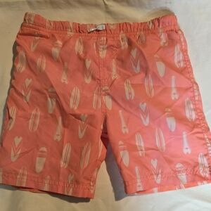 Orange Toddler Surfboard Print Swim Shorts